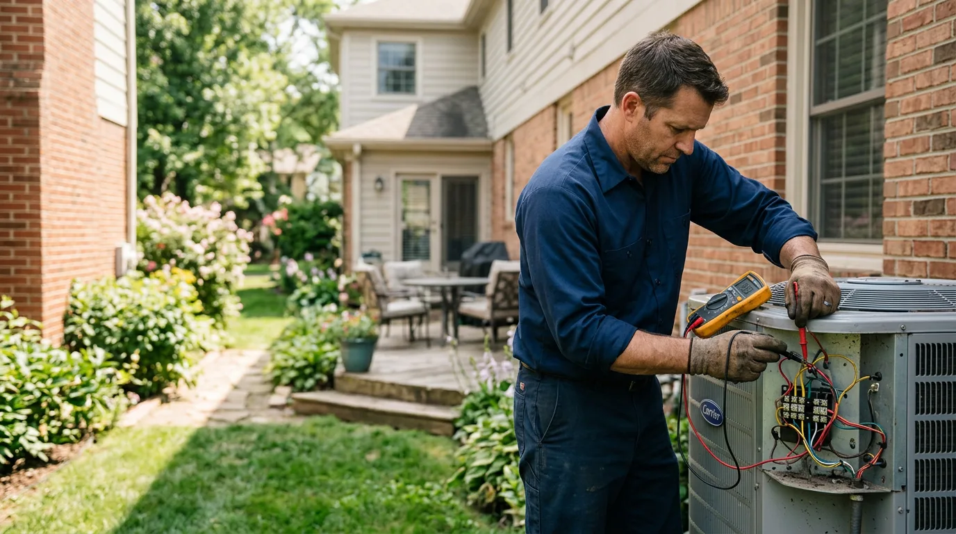 HVAC technician working near Harrisville, NY